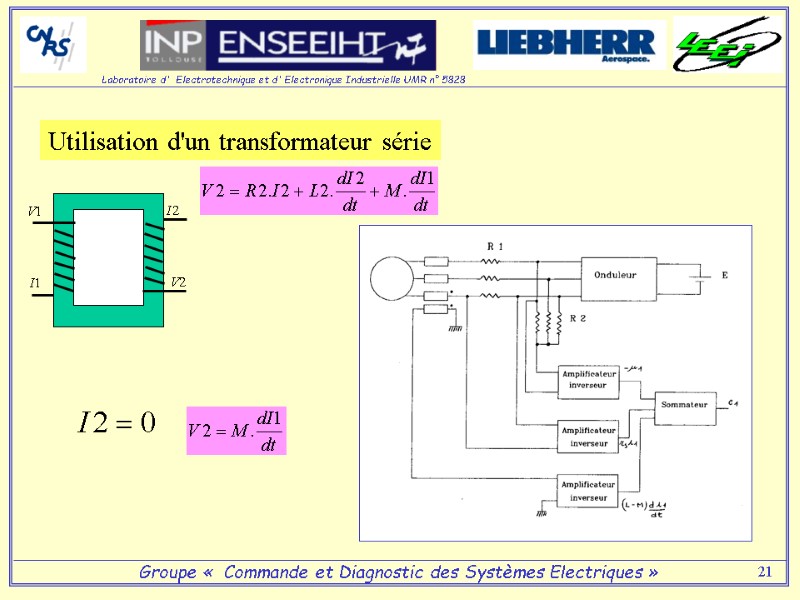 21 Utilisation d'un transformateur série